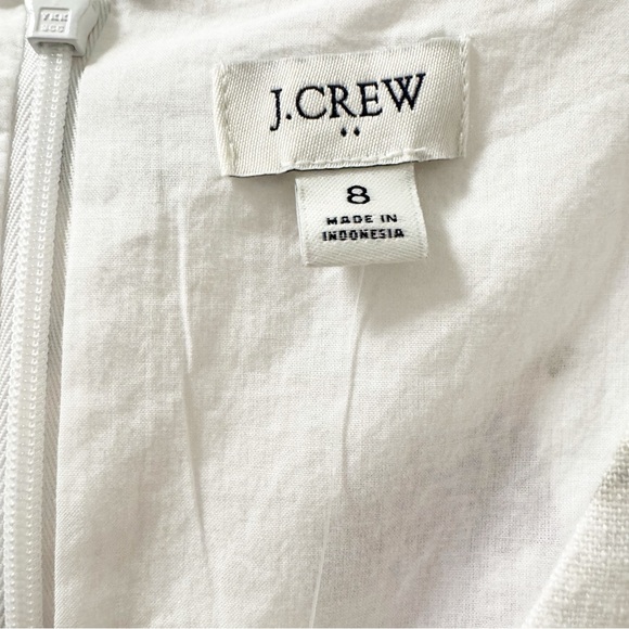 J. Crew Printed linen-blend flutter-sleeve mini dress - Size 8 - Picture 4 of 6